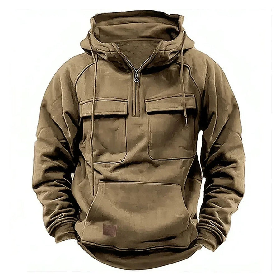 Herren Kapuzenpullover mit Kängurutasche & Relaxed Fit | Ideal für Sommerabende & Freizeit