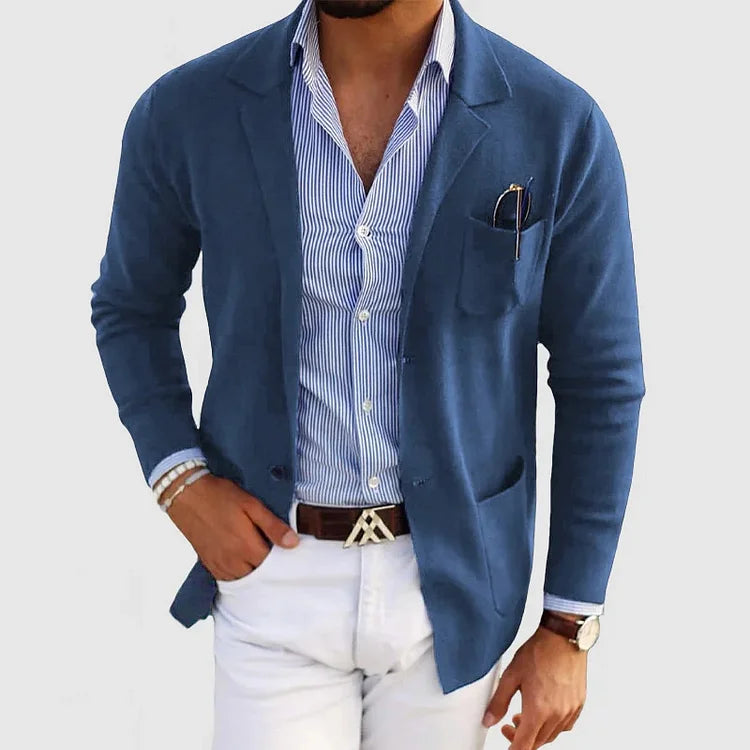 Klassischer Herren Einreiher-Blazer mit Knopfverschluss I Ideal für Frühling und Sommer