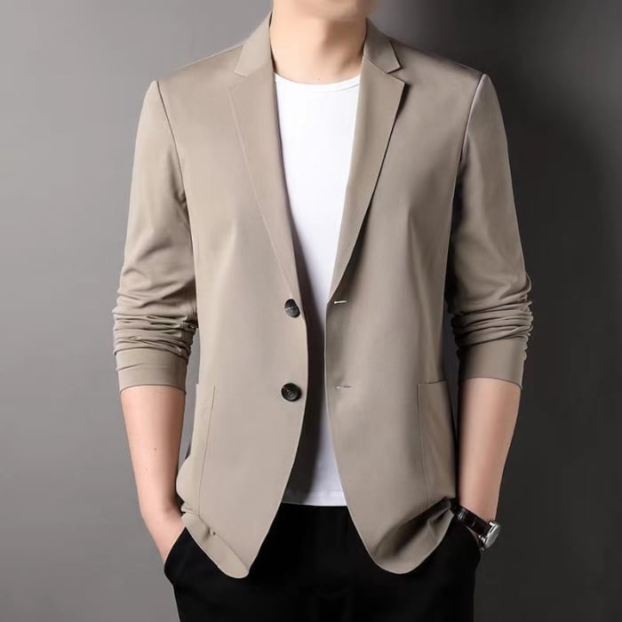 Leichter Business-Blazer für Herren mit Zwei-Knopf-Verschluss – Slim Fit Sakko für Frühling und Sommer