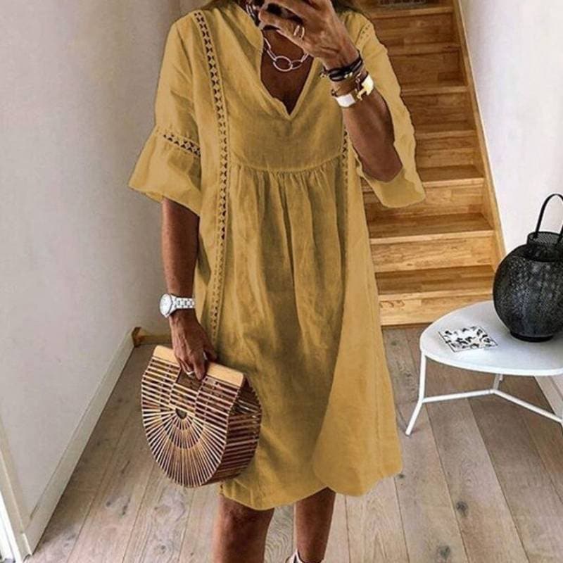 Luftiges Boho-Kleid mit Spitzendetails | Perfekt für den Sommer