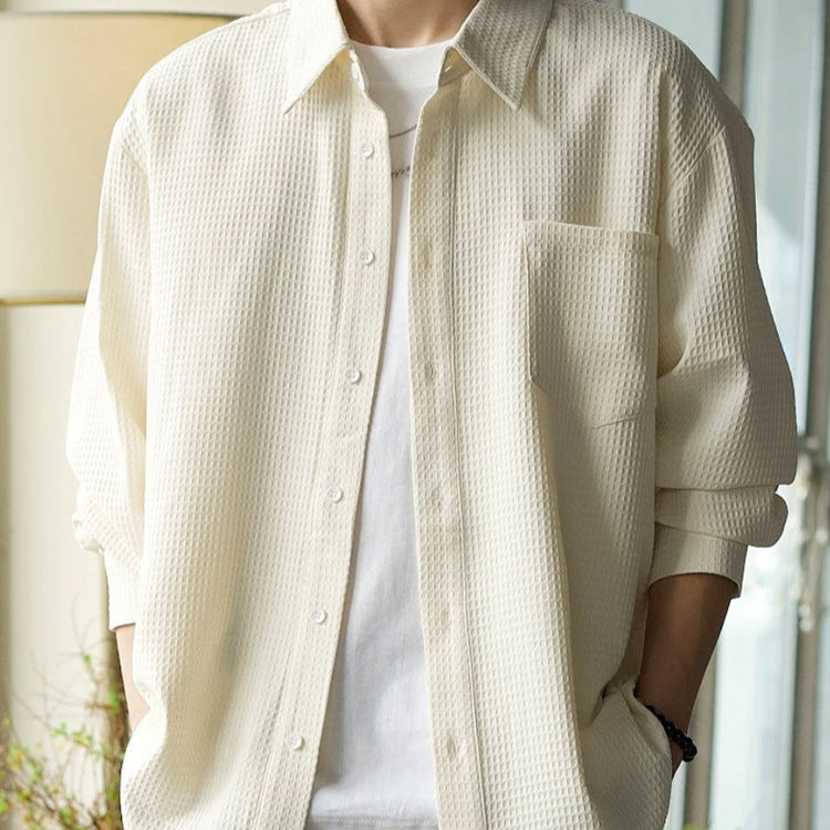 Herren Kurzarm Leichtgewicht Cardigan Shirt – Ideal für den Sommer