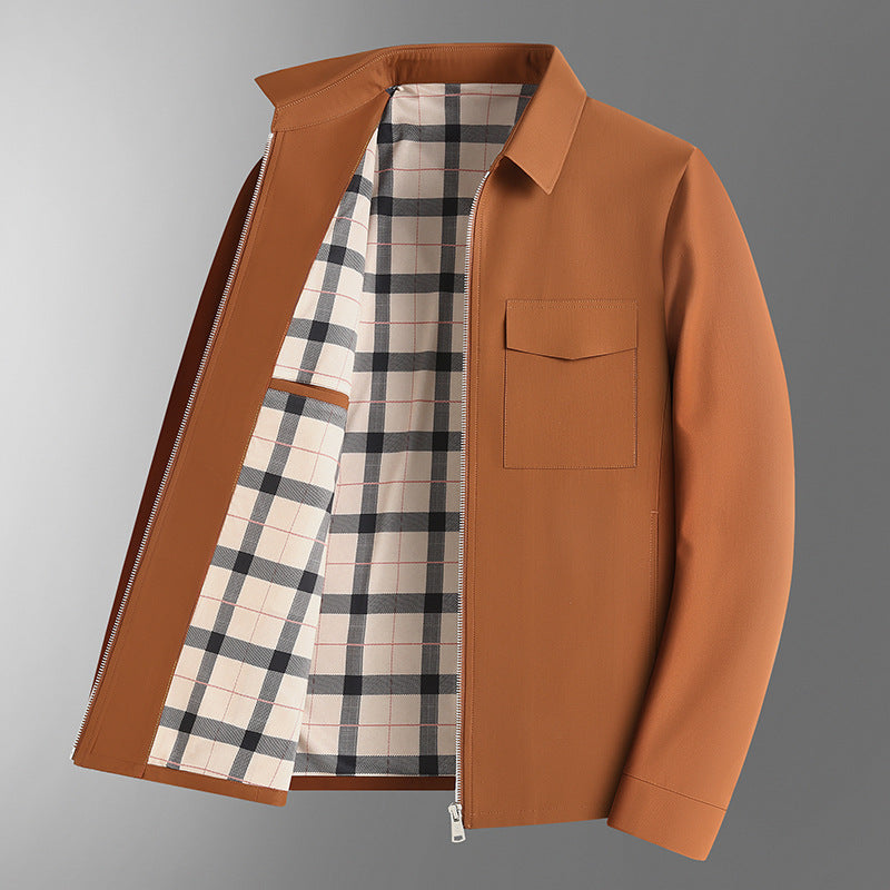 Herren Leichte Reversjacke mit Schlitztaschen | Ideal für Frühling & Sommer
