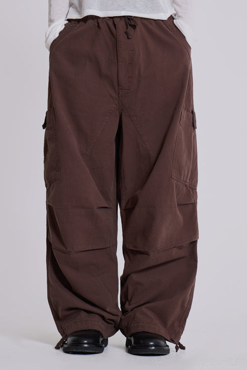 Braune Parachute Cargo-Hose - Ideal für Frühling & Sommer