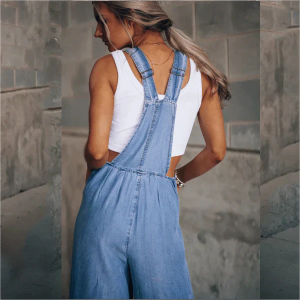 Nataly - luftiger Sommer-Overall mit verstellbarem Gürtel und weitem Bein