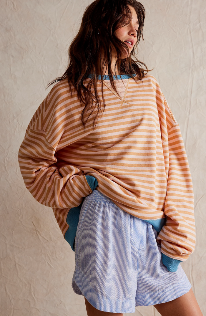 Gestreifter Strickpullover | Ideal für Sommer