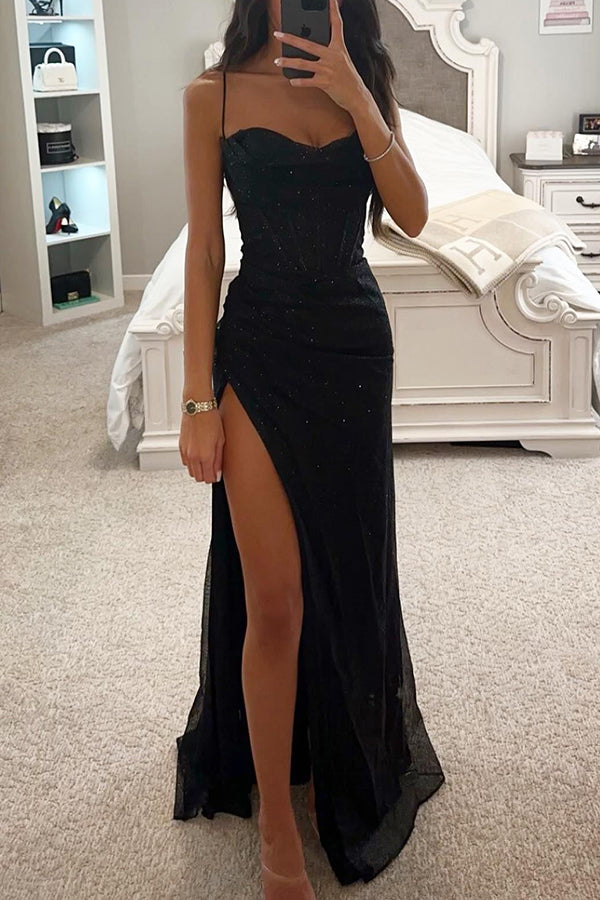 Langes Sommerkleid mit Korsett und Drapierung für Damen | Perfekt für warme Tage