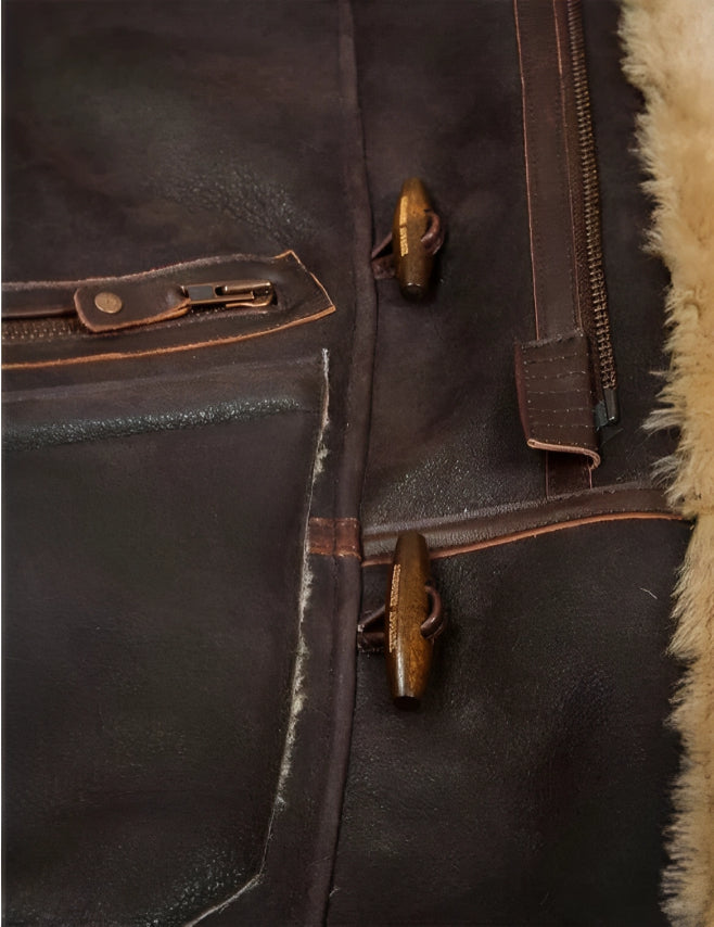 Herren Winter Bomberjacke mit Fleeceimitat und einreihigem Verschluss