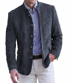 Herren Leichte Wildlederjacke – Atmungsaktive Sommerjacke - Ideal für Frühling & Sommer