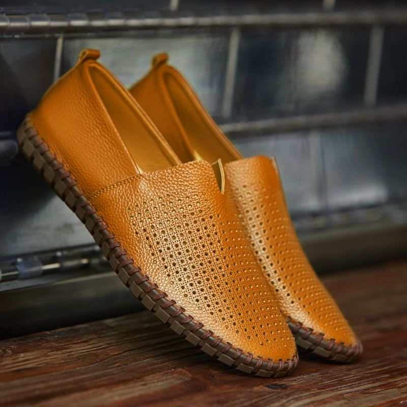 Herren Sommer Slip-On Fahrschuhe mit Gummisohle und einfachem Einstieg