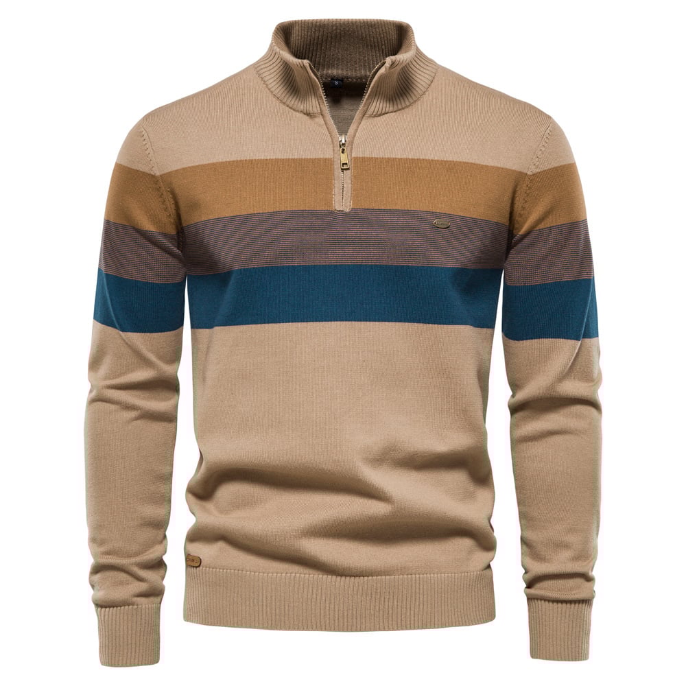 Herren Winter Pullover Langarm aus Baumwollstrick