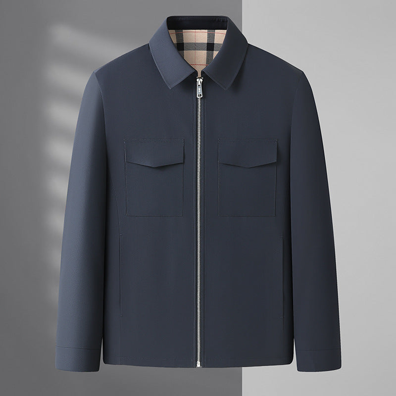 Herren Leichte Reversjacke mit Schlitztaschen | Ideal für Frühling & Sommer