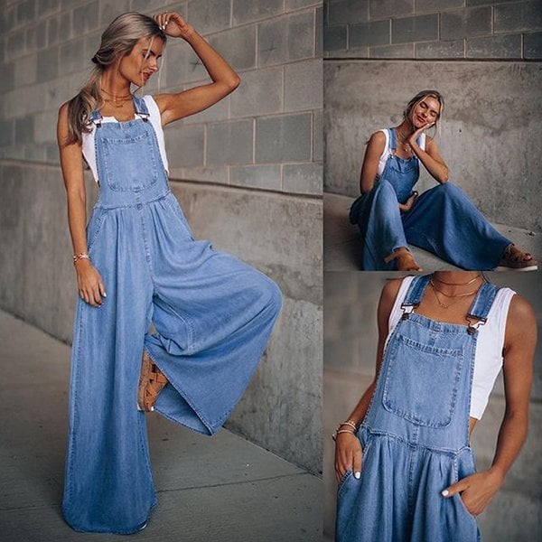Nataly - luftiger Sommer-Overall mit verstellbarem Gürtel und weitem Bein