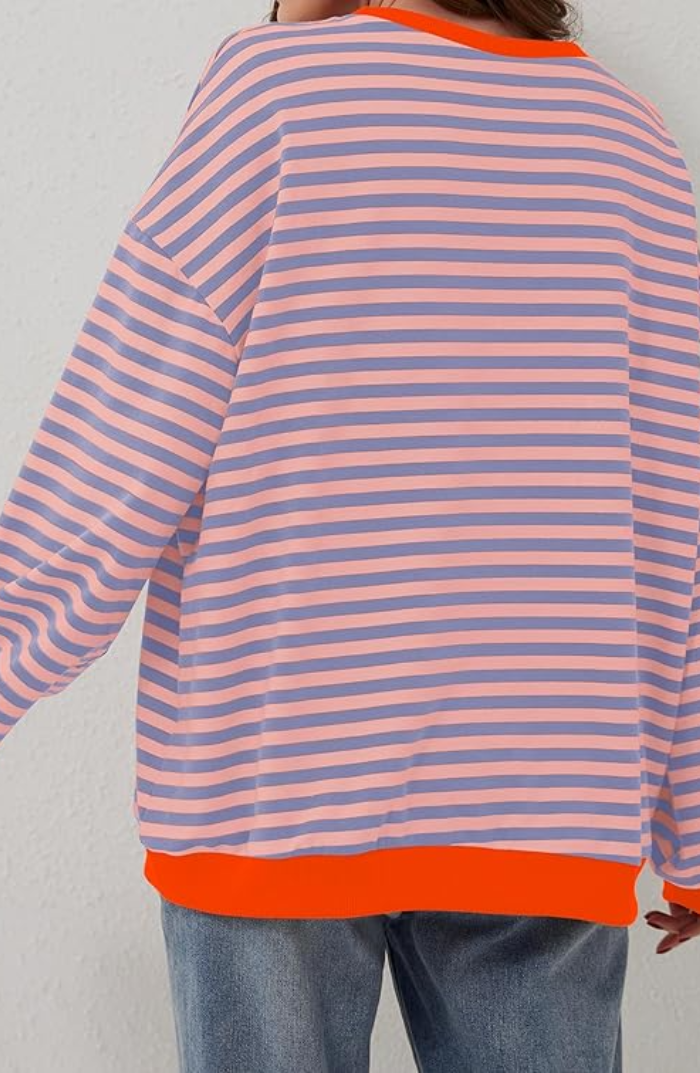 Gestreifter Strickpullover | Ideal für Sommer