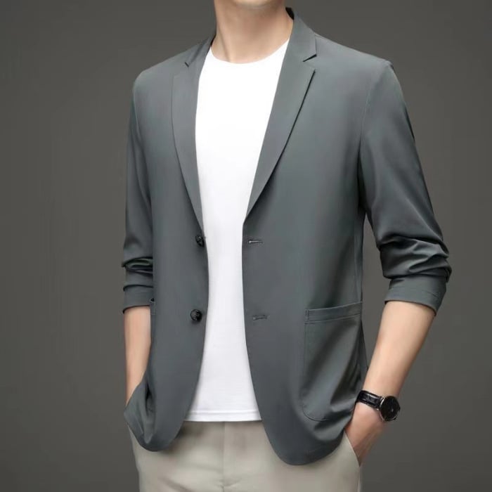 Leichter Business-Blazer für Herren mit Zwei-Knopf-Verschluss – Slim Fit Sakko für Frühling und Sommer