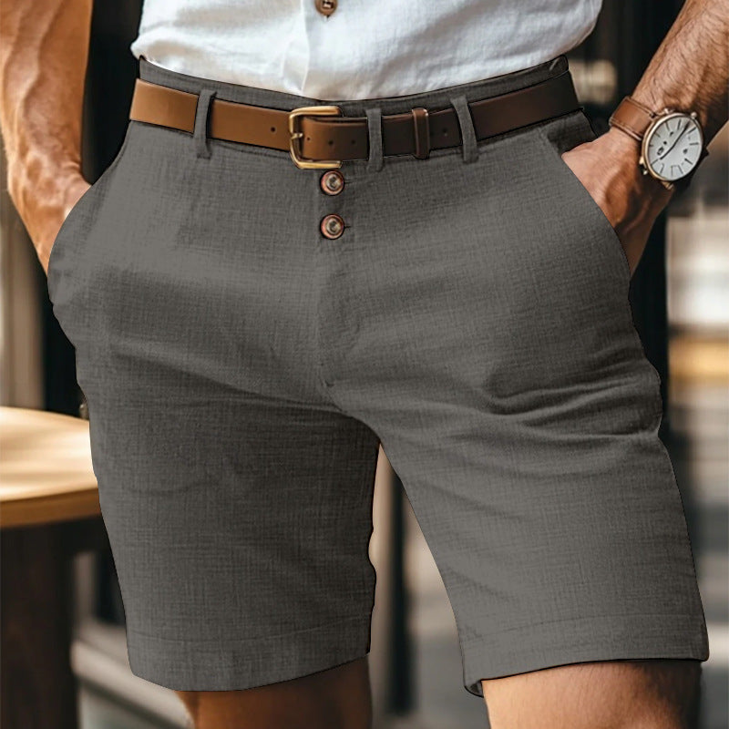 Herren Leinen-Shorts mit Knopfleiste | Perfekt für den Sommer