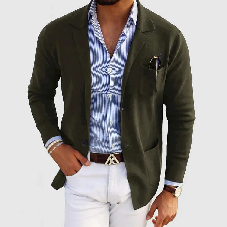 Klassischer Herren Einreiher-Blazer mit Knopfverschluss I Ideal für Frühling und Sommer