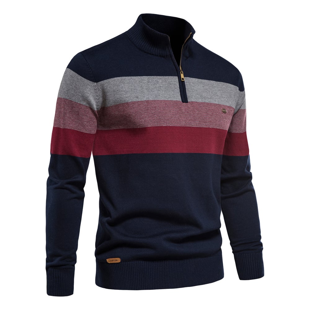 Herren Winter Pullover Langarm aus Baumwollstrick