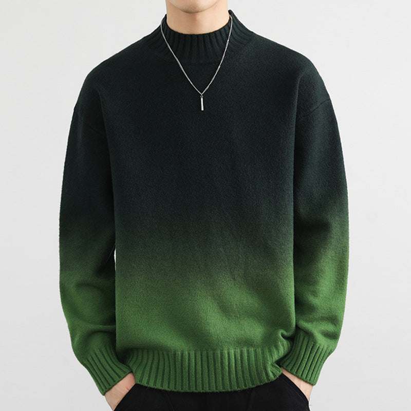 Gradient-Strickpullover mit kurzen Ärmeln – ideal für den Sommer