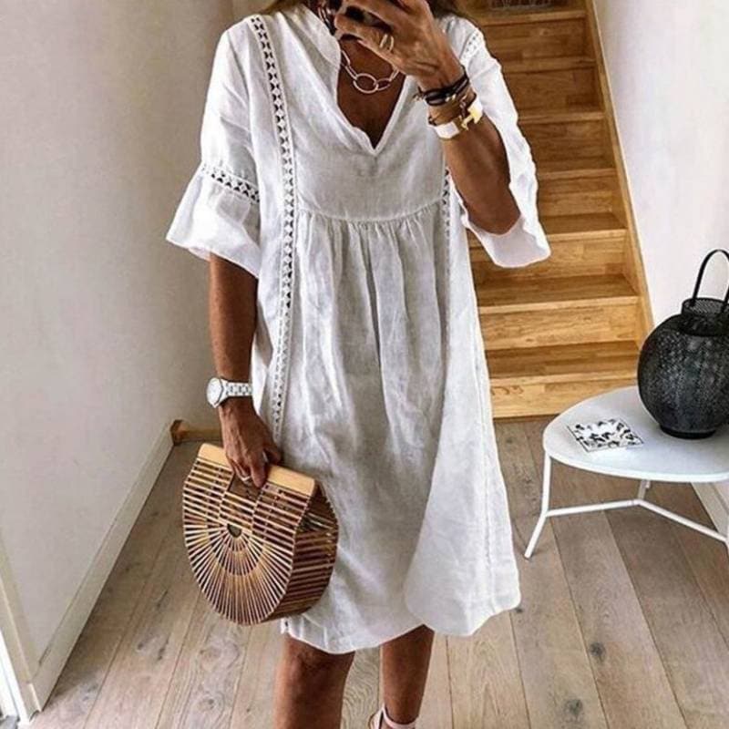 Luftiges Boho-Kleid mit Spitzendetails | Perfekt für den Sommer