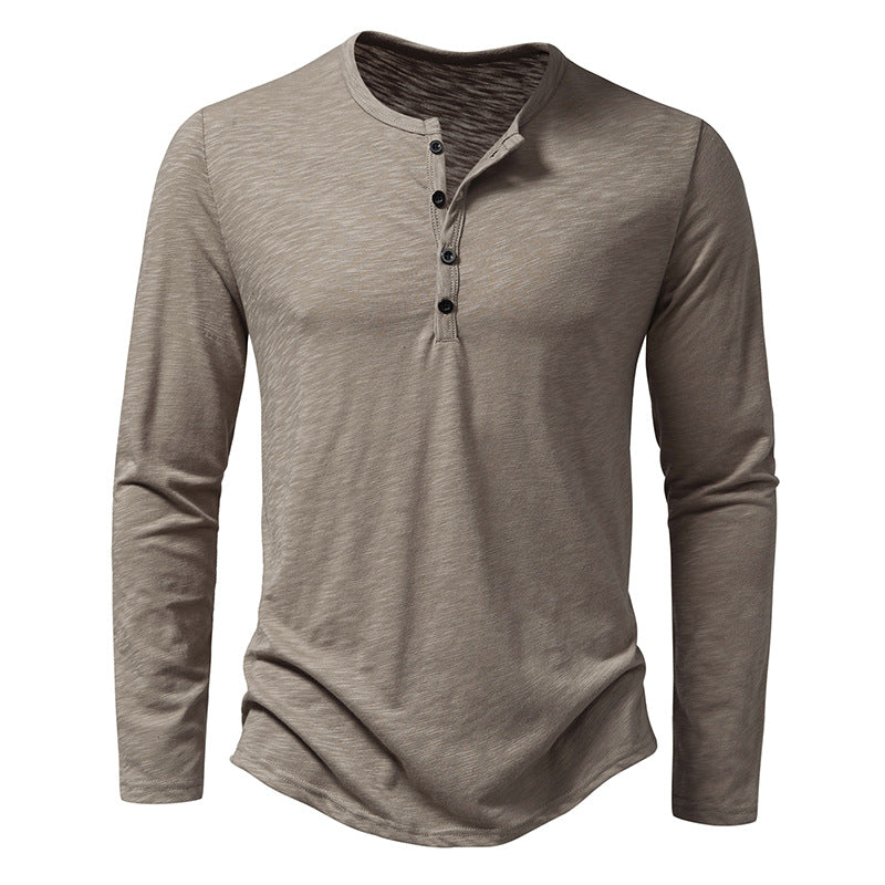 Herren Kurzarm T-Shirt mit Knopfleiste und Henry-Kragen, Sportliches Design - Ideal für Sommer