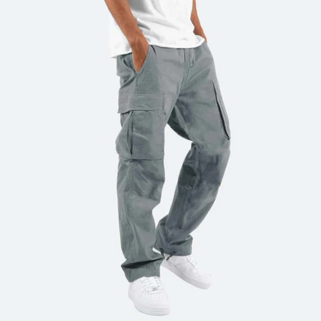 Cargo-Hose für Herren mit geradem Schnitt und mehreren Taschen - Perfekt für den Sommer