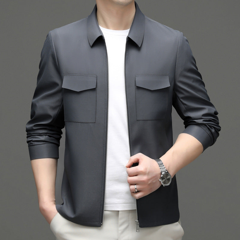 Herren Leichte Reversjacke mit Schlitztaschen | Ideal für Frühling & Sommer