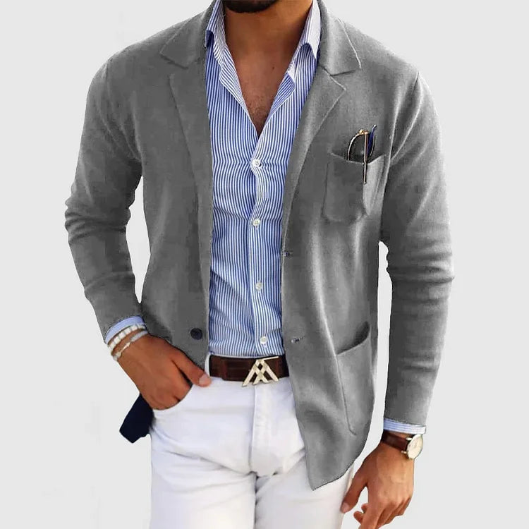 Klassischer Herren Einreiher-Blazer mit Knopfverschluss I Ideal für Frühling und Sommer