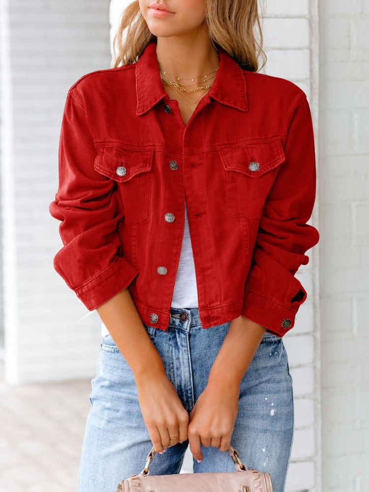 Jeansjacke in lockerer Passform mit Brusttaschen und Knopfleiste | Ideal für Frühjahr/Sommer