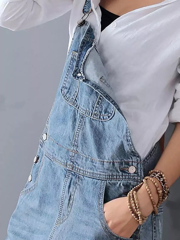 Jeans Overall Kleid mit Geschlitztem Rücken I Perfekt für den Sommer