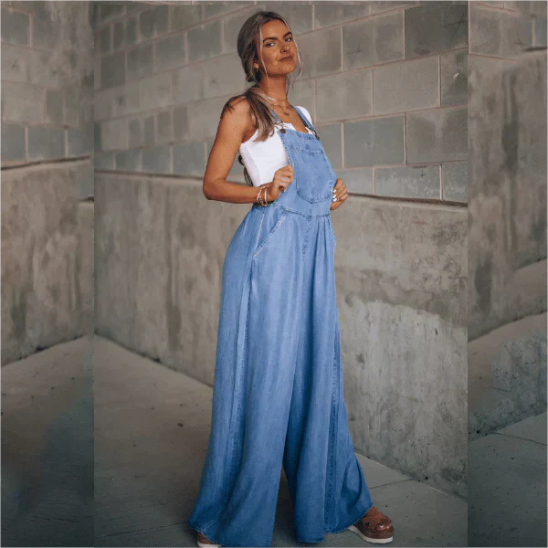Nataly - luftiger Sommer-Overall mit verstellbarem Gürtel und weitem Bein