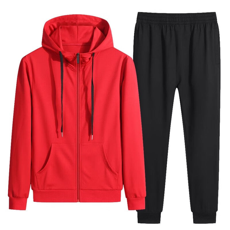 Herren Sommer-Zweiteiler – Leichte Stehkragen-Jacke mit Jogginghose