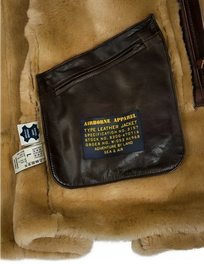 Herren Winter Bomberjacke mit Fleeceimitat und einreihigem Verschluss