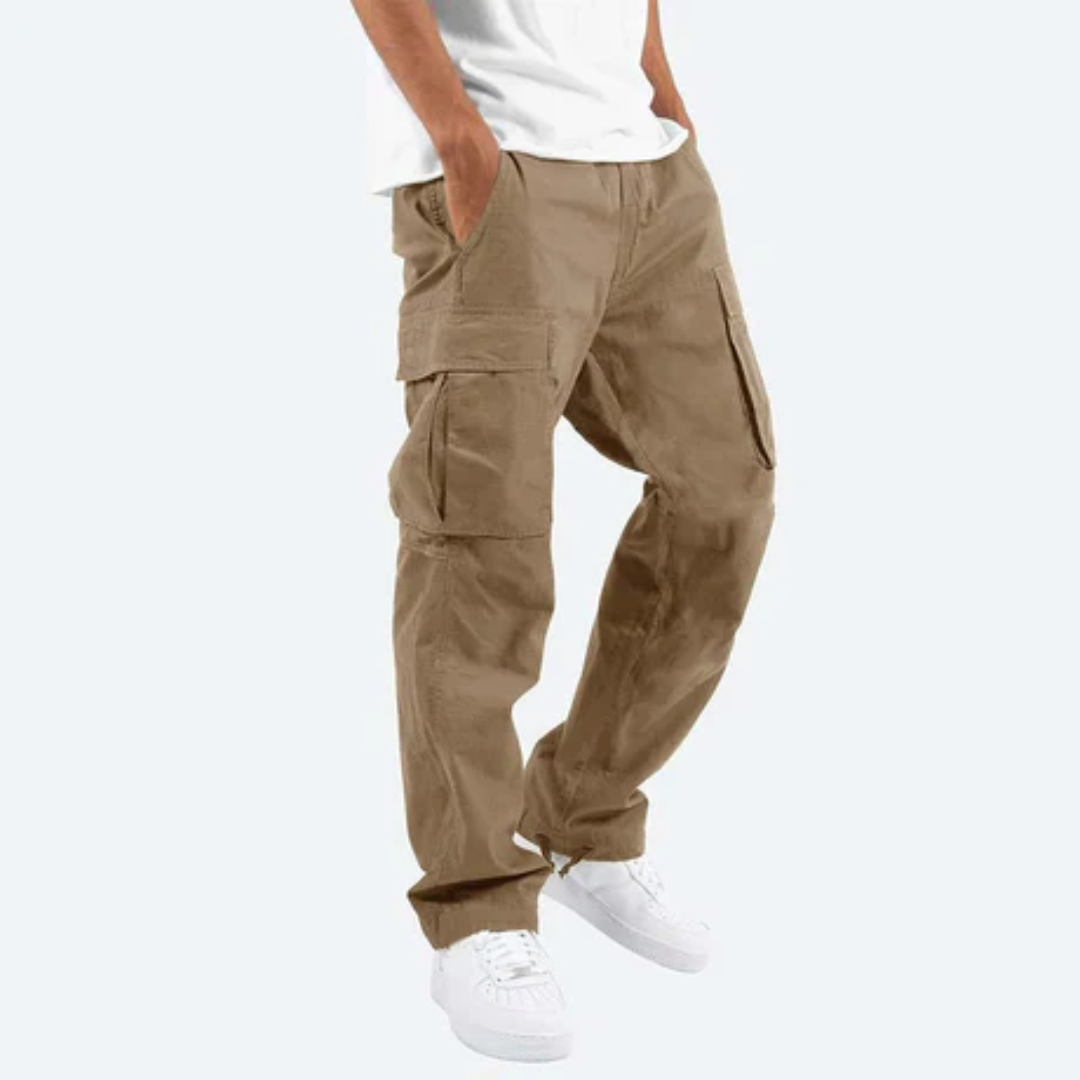 Cargo-Hose für Herren mit geradem Schnitt und mehreren Taschen - Perfekt für den Sommer