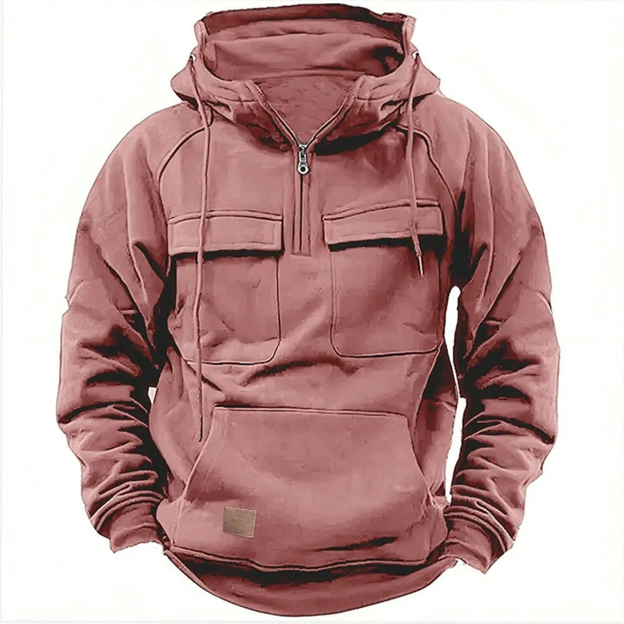 Herren Kapuzenpullover mit Kängurutasche & Relaxed Fit | Ideal für Sommerabende & Freizeit