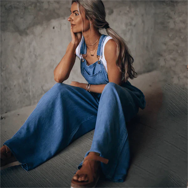 Nataly - luftiger Sommer-Overall mit verstellbarem Gürtel und weitem Bein
