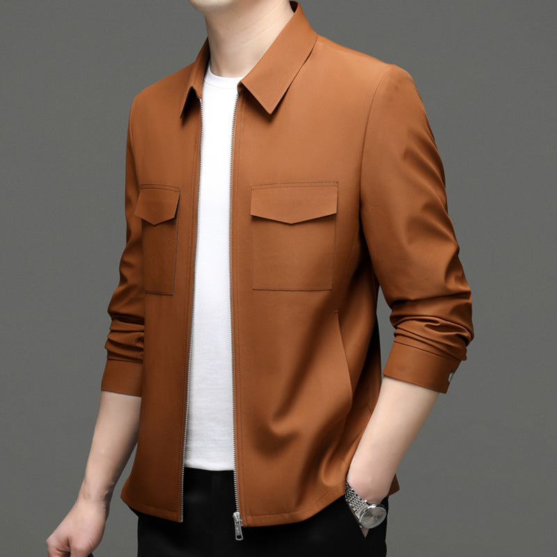 Herren Leichte Reversjacke mit Schlitztaschen | Ideal für Frühling & Sommer