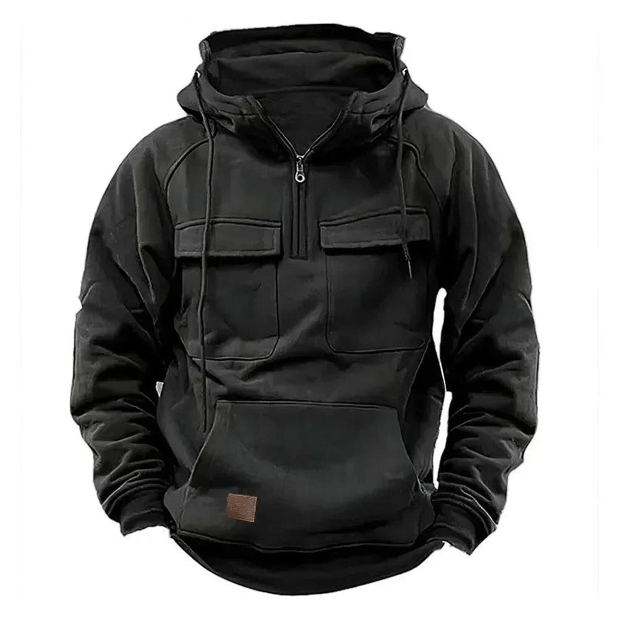 Herren Kapuzenpullover mit Kängurutasche & Relaxed Fit | Ideal für Sommerabende & Freizeit