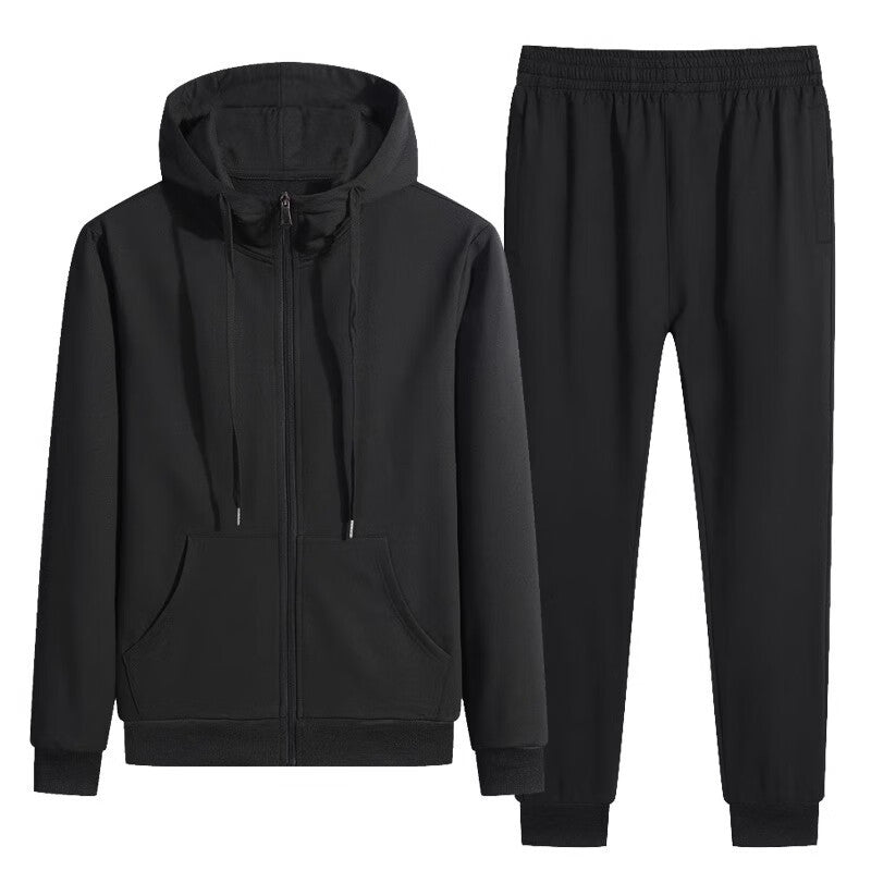 Herren Sommer-Zweiteiler – Leichte Stehkragen-Jacke mit Jogginghose