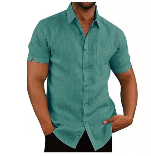 Herren Kurzarm-Shirt Sommer Leichte Baumwolle | Perfekt für Sonnige Tage