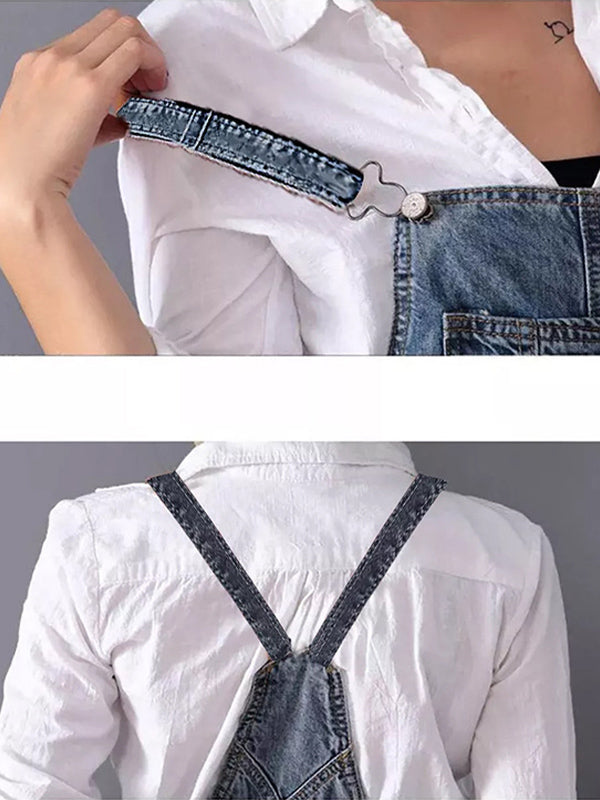 Jeans Overall Kleid mit Geschlitztem Rücken I Perfekt für den Sommer