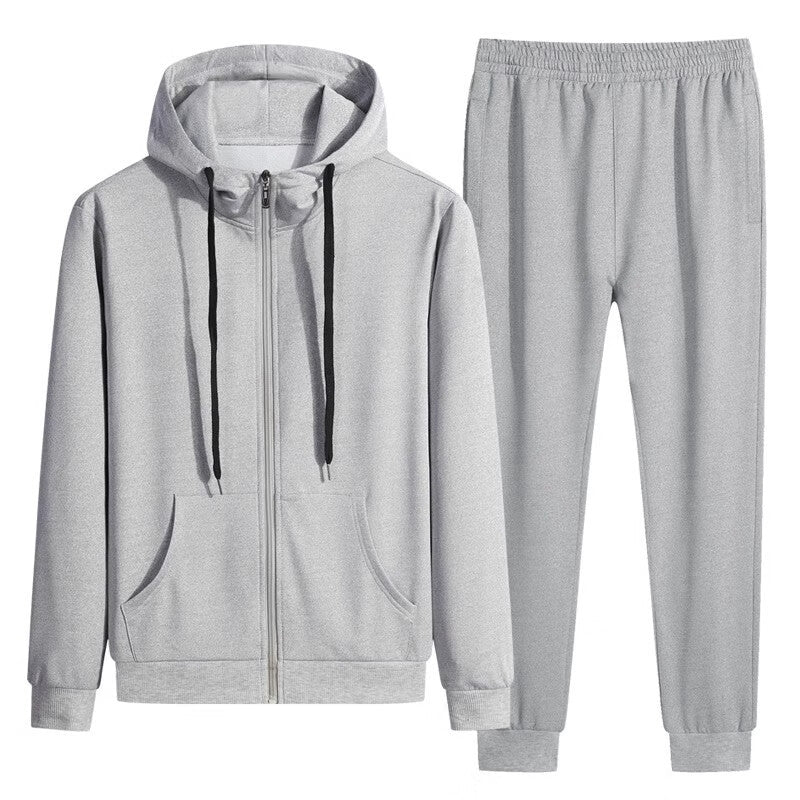 Herren Sommer-Zweiteiler – Leichte Stehkragen-Jacke mit Jogginghose
