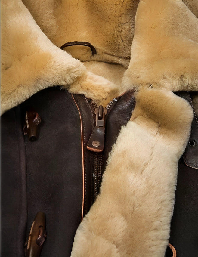 Herren Winter Bomberjacke mit Fleeceimitat und einreihigem Verschluss