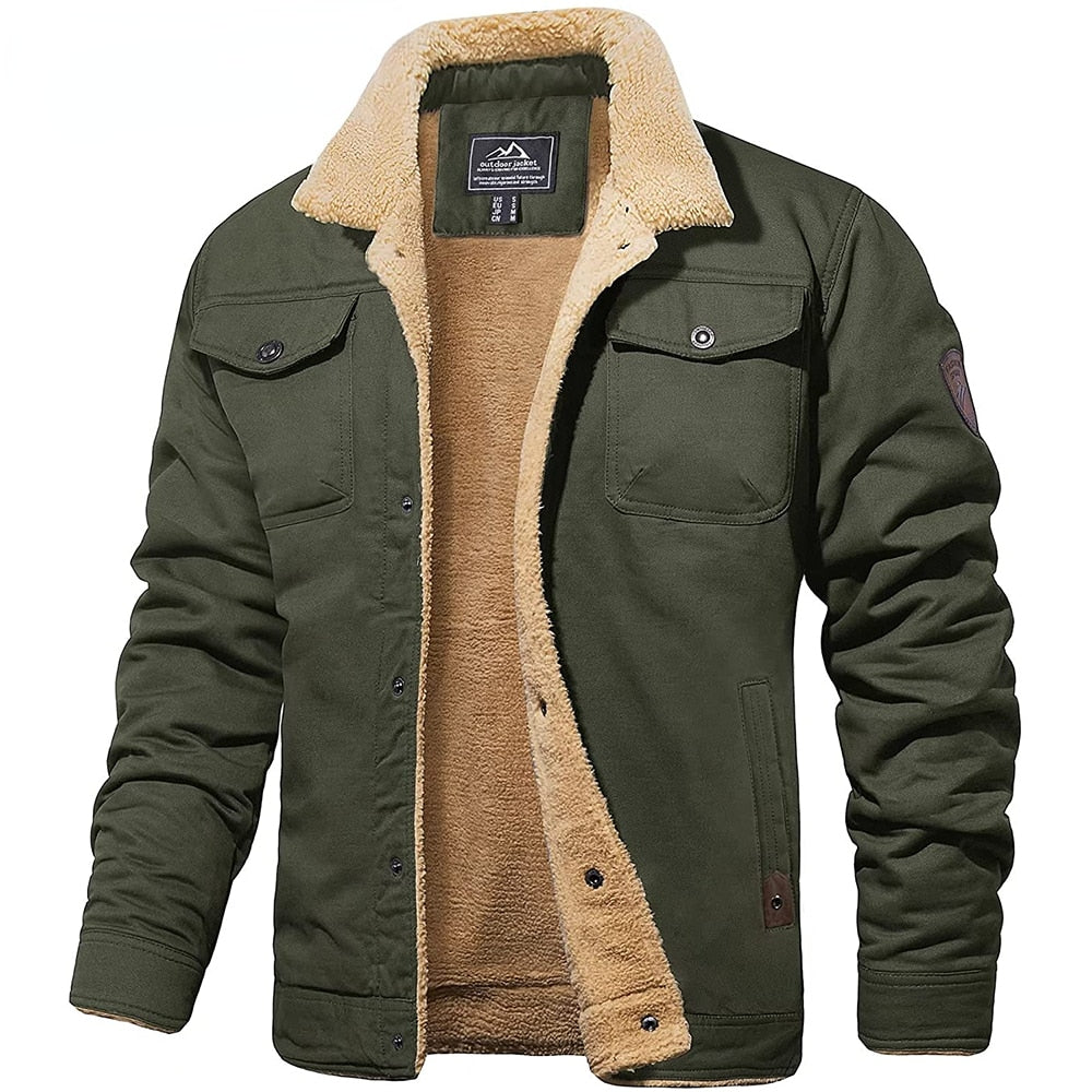 Herren Sommer Bomberjacke Mit Vintage-Look Reißverschluss und Funktionstaschen