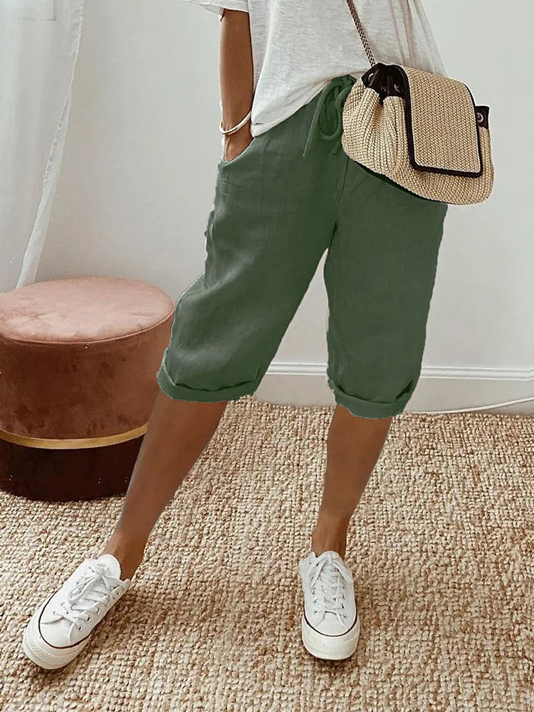 Damen Baumwoll Shorts mit Elastikbund – Perfekt für den Sommer