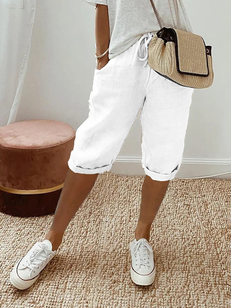 Damen Baumwoll Shorts mit Elastikbund – Perfekt für den Sommer