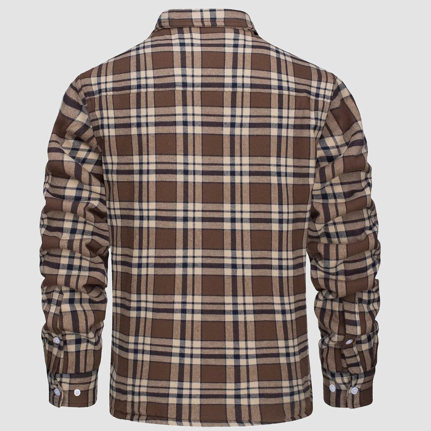 Leichte karierte Überhemdjacke mit Knopfverschluss und Seitentaschen | Ideal für Sommer