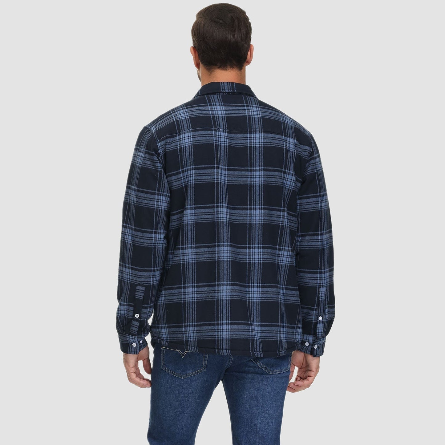 Leichte karierte Überhemdjacke mit Knopfverschluss und Seitentaschen | Ideal für Sommer