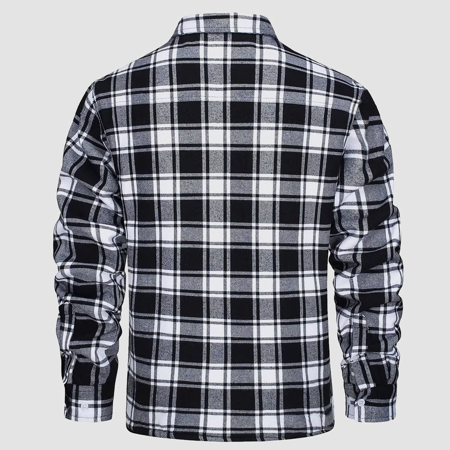 Leichte karierte Überhemdjacke mit Knopfverschluss und Seitentaschen | Ideal für Sommer