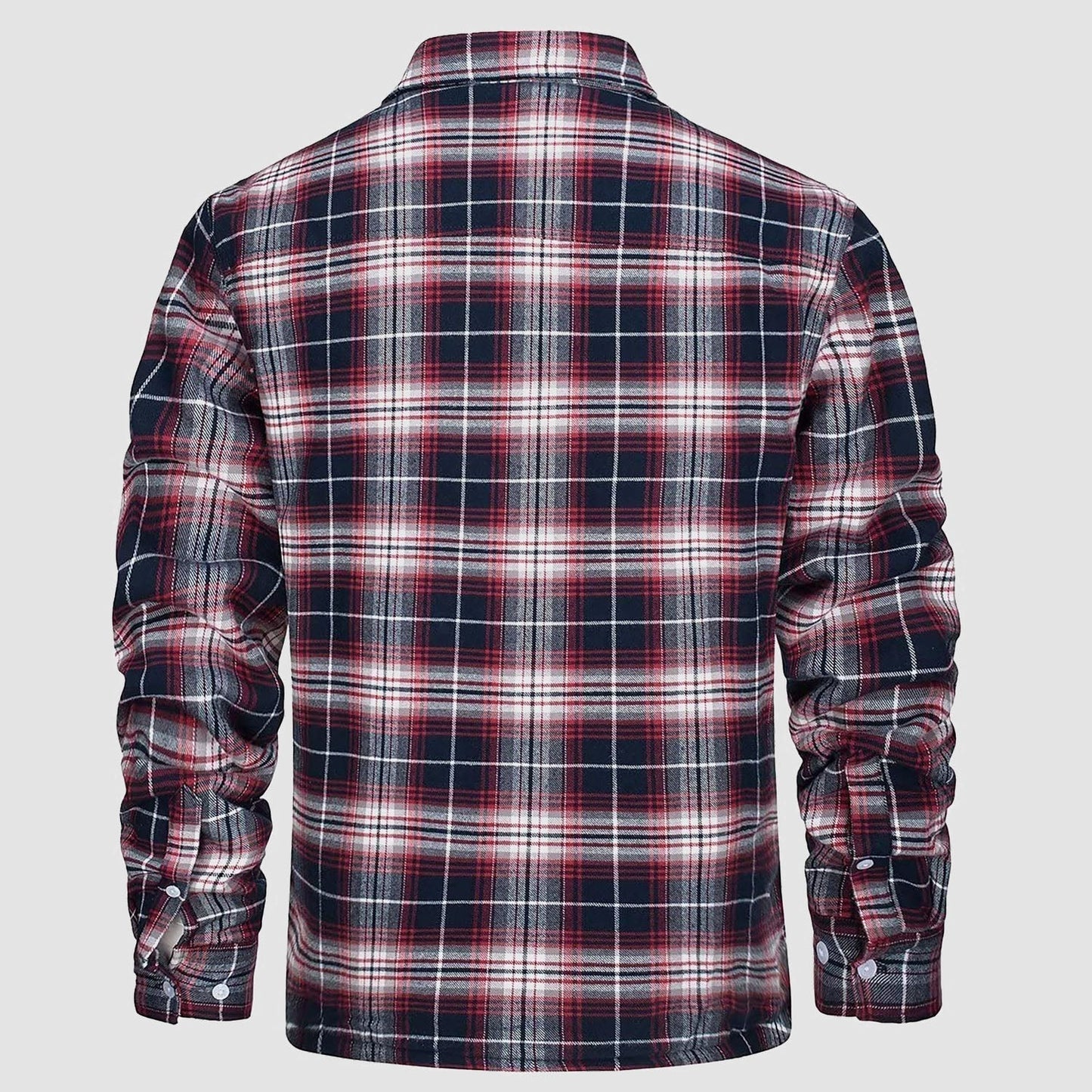 Leichte karierte Überhemdjacke mit Knopfverschluss und Seitentaschen | Ideal für Sommer