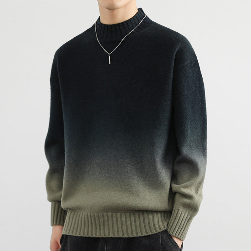 Gradient-Strickpullover mit kurzen Ärmeln – ideal für den Sommer